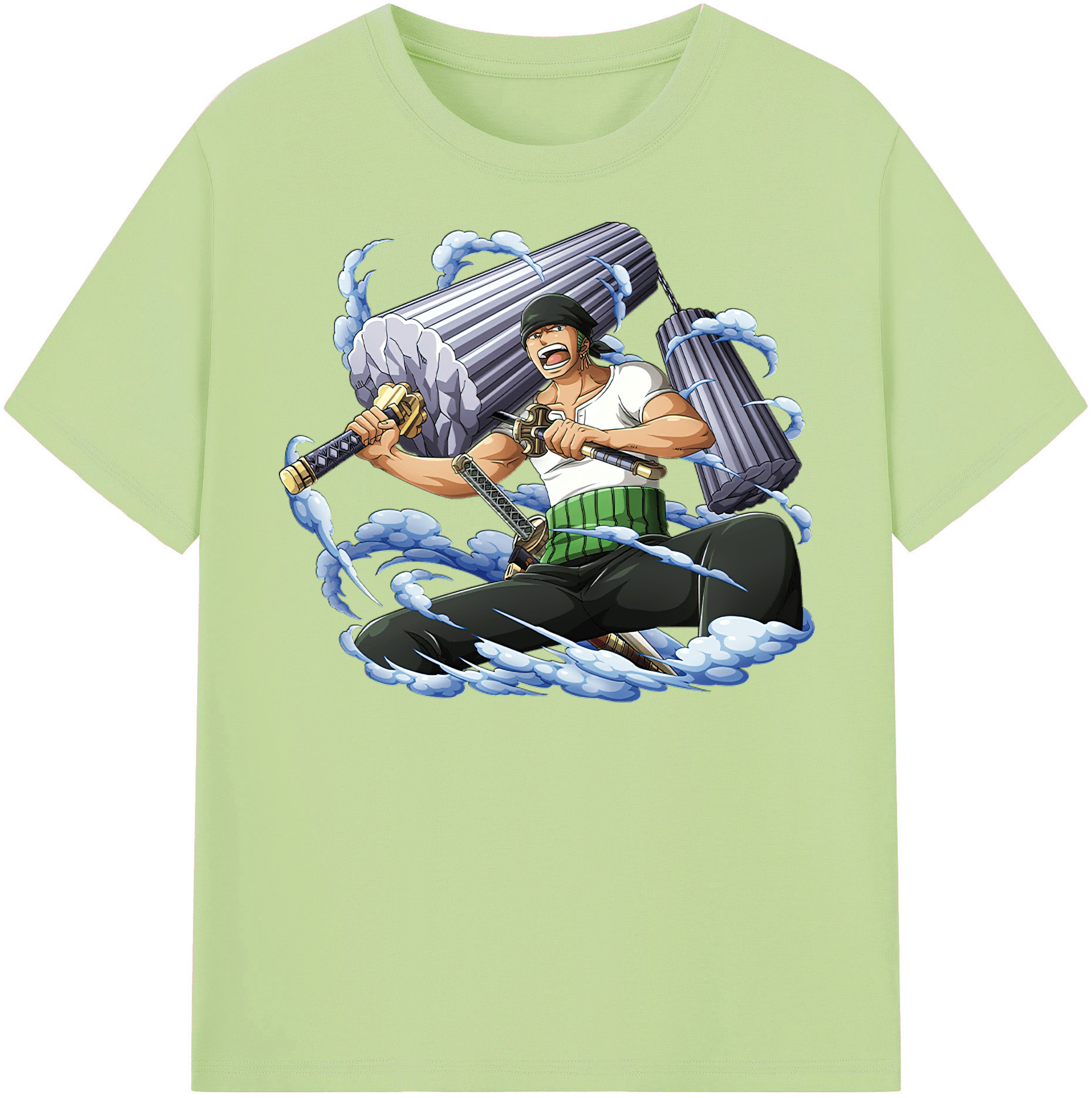 ワンピース ロロノア・ゾロ ONE PIECE Roronoa Zoro 綿100％半袖Tシャツ（フロントプリント）